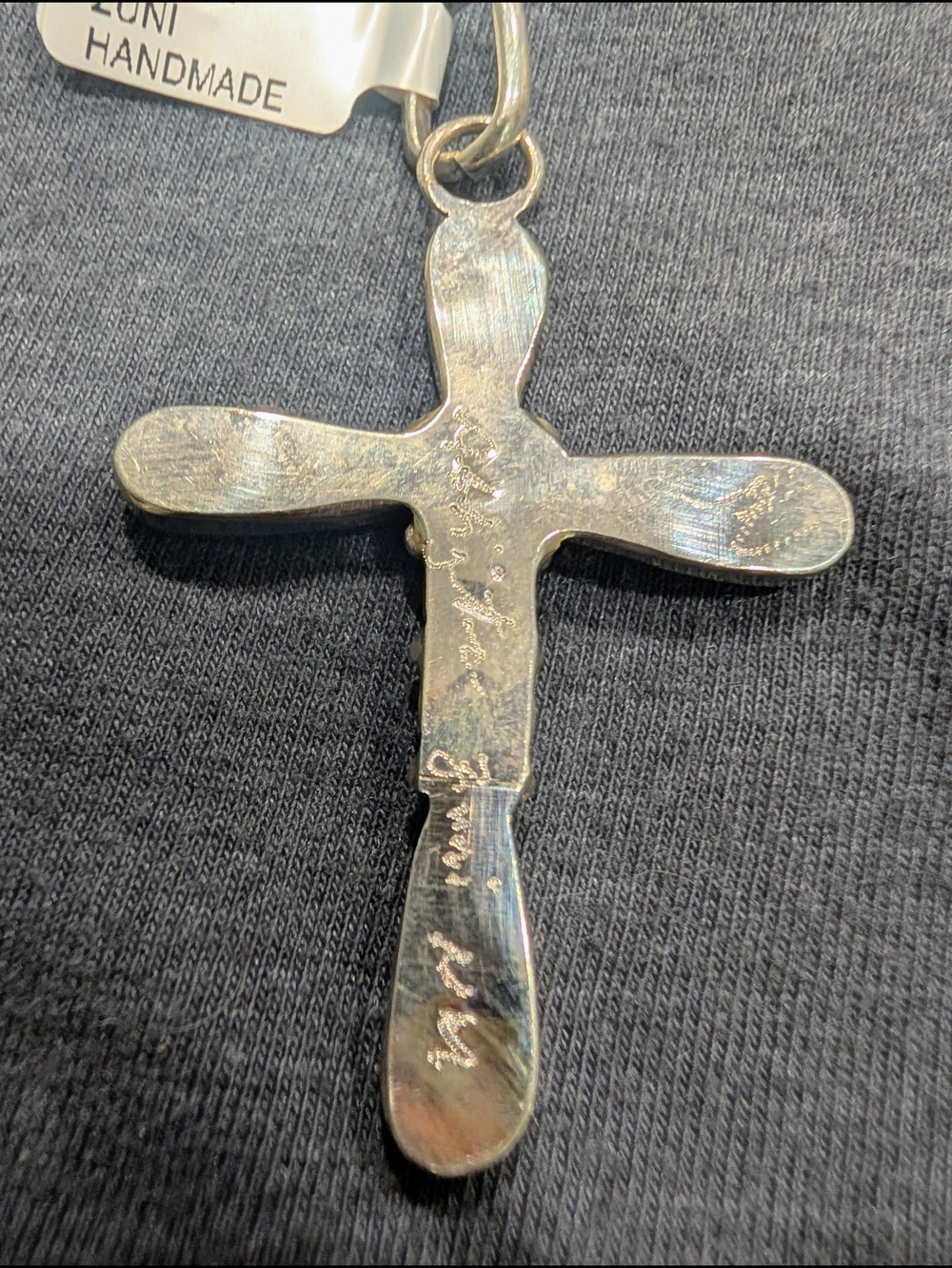 Pink Conch Cross Pendant Necklace - S/S Pink Conch Cross - Picture 2 of 4